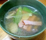 生姜をきかせてた、中華スープ